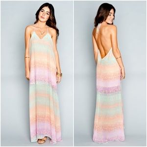 Show Me Your Mumu Halter Maxi Dress size S